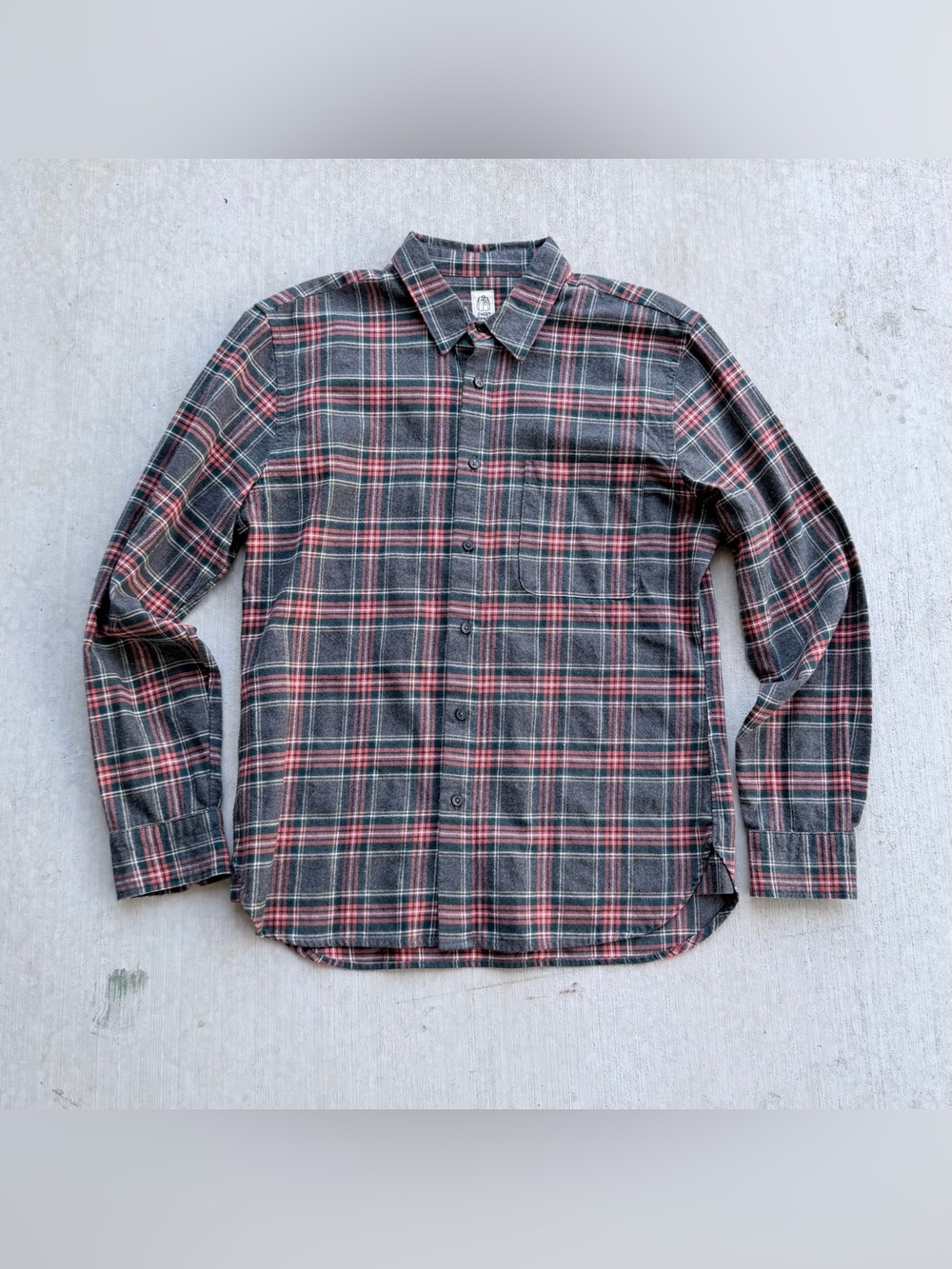 Hiroshi Kato Flannel Shirt Men Size Large Plaid Button Up